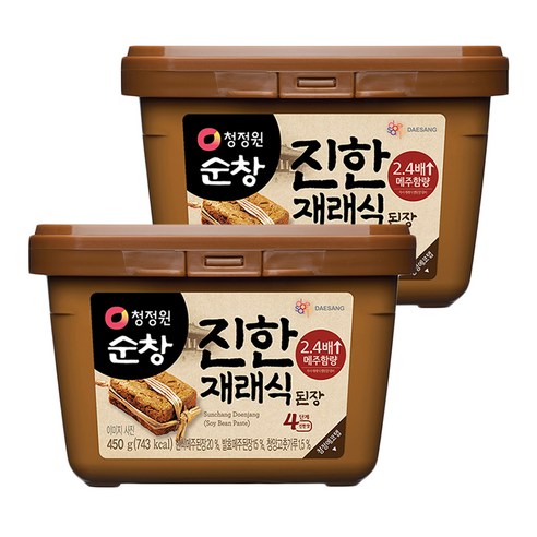 청정원 재래식 집된장 사각, 450g, 2개