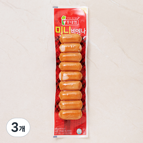 롯데햄 미니 비엔나, 140g, 3개