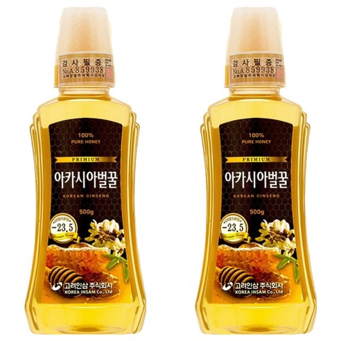 고려인삼 아카시아 벌꿀, 500g, 2개
