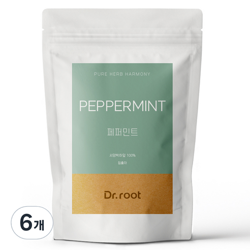 닥터루트 페퍼민트 삼각티백, 1.2g, 25개입, 6개