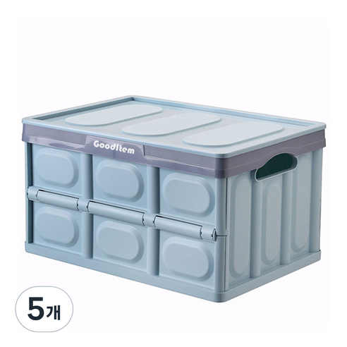 굿아이템 폴딩 리빙박스, 블루하늘, 30L, 5개