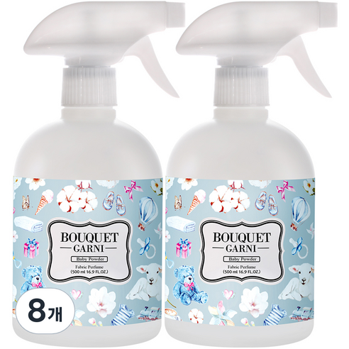 부케가르니 섬유탈취제 베이비파우더, 500ml, 8개