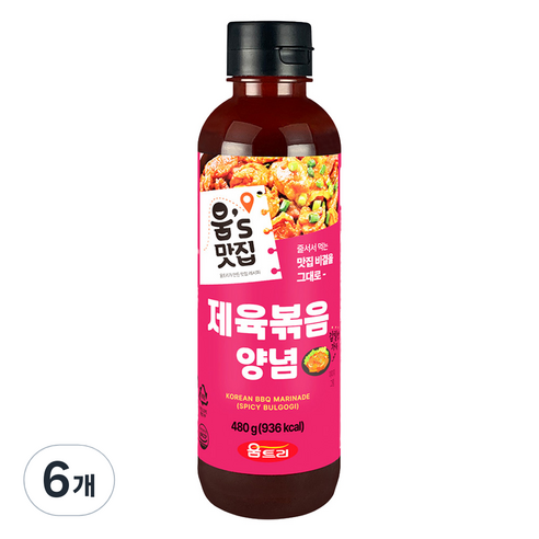 움트리 제육볶음 양념, 480g, 6개