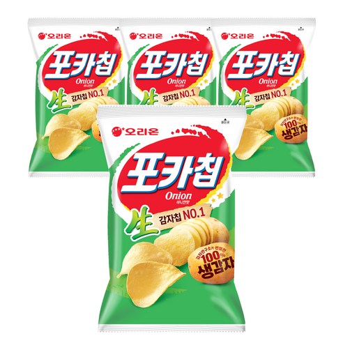 오리온 포카칩 어니언맛, 66g, 4개