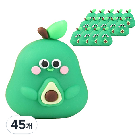 마켓감성 실리콘 캐릭터 연필깎이 아보카도, 45개