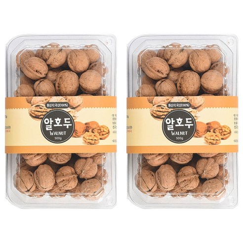 산천농원 충북 영동 소백산 알호두, 500g, 2개