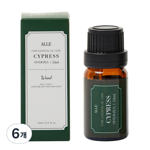 알레 퓨어 에센셜 오일 백프로 사이프러스, 10ml, 6개