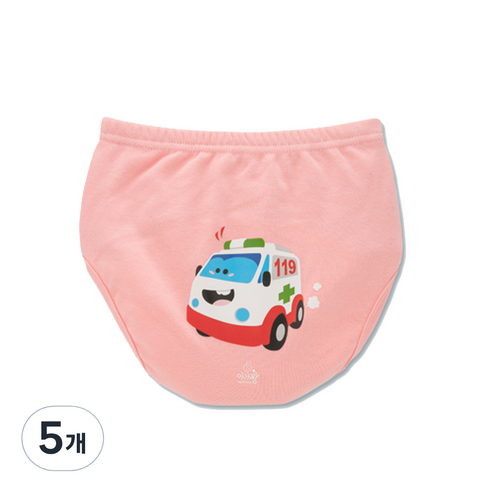 아가짱 프랜들리 6중 배변 훈련 팬티, 병원차(핑크색), 5개