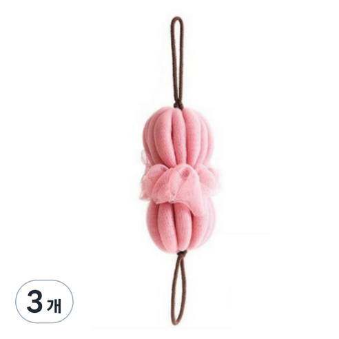 늘어나는 플라워 슬링 샤워볼, 핑크, 1개입, 3개
