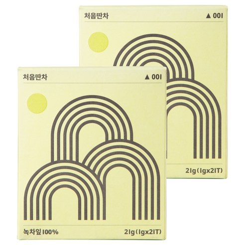 대한다업 처음딴차 녹차, 1g, 21개입, 2개