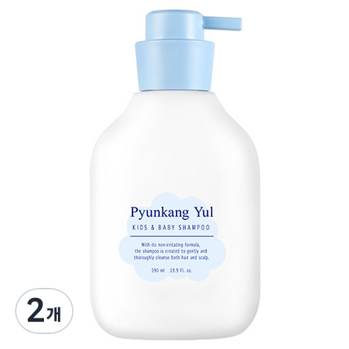 편강율 키즈 앤 베이비 샴푸 베이비파우더향, 590ml, 2개