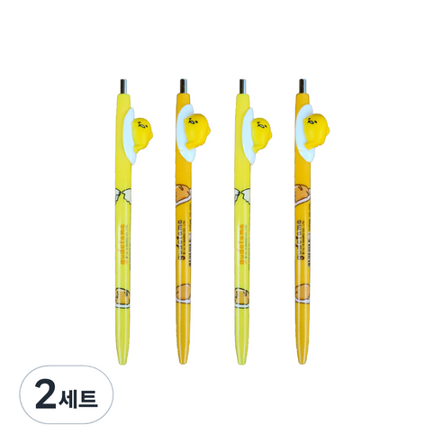 구데타마 피규어볼펜 0.7mm 4p, 혼합 색상, 2세트