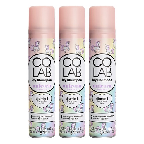 코랩 드라이샴푸 유니콘, 200ml, 3개