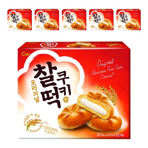 청우식품 찰떡쿠키 오리지날 12p, 258g, 6개