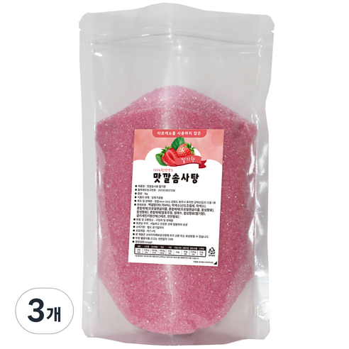 맛깔 솜사탕 설탕 딸기향, 1kg, 3개
