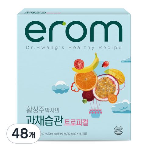 이롬 과채습관 트로피컬 음료, 190ml, 48개
