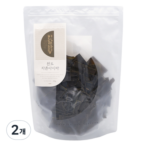 반달바닿 완도 자른다시마, 200g, 2개