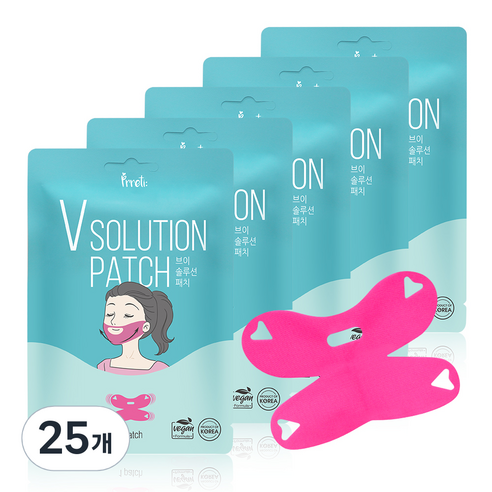 프레티 V라인 솔루션 패치, 1개입, 25개