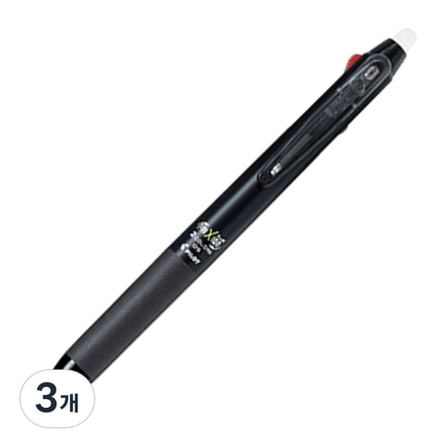 파이롯트 프릭션볼 2색 볼펜 0.5mm, 블랙, 3개