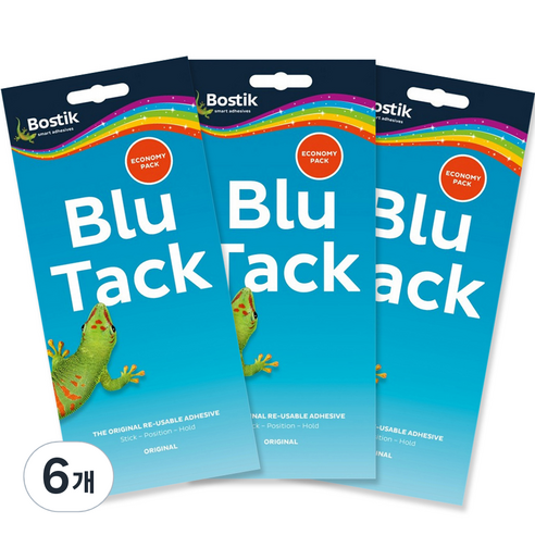 보스틱 블루택 점토 접착제 90g, 6개