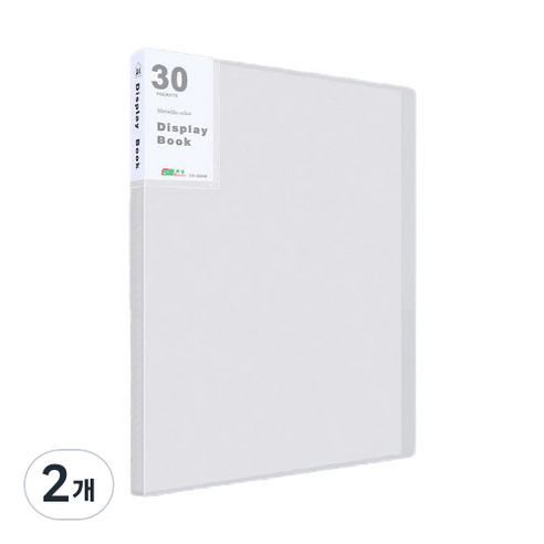 깔끔데스크 A4 클리어파일 30p, 화이트, 2개