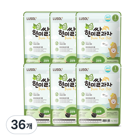 루솔 현미쌀과자, 검정깨, 36개