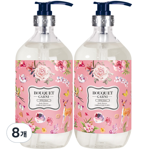 부케가르니 바디워시 화이트머스크, 1000ml, 8개