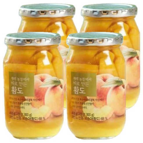올가홀푸드 재배농장에서 바로 만든 황도, 450g, 4개