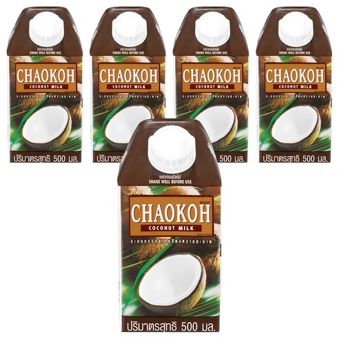 차오코 코코넛 밀크, 500ml, 5개