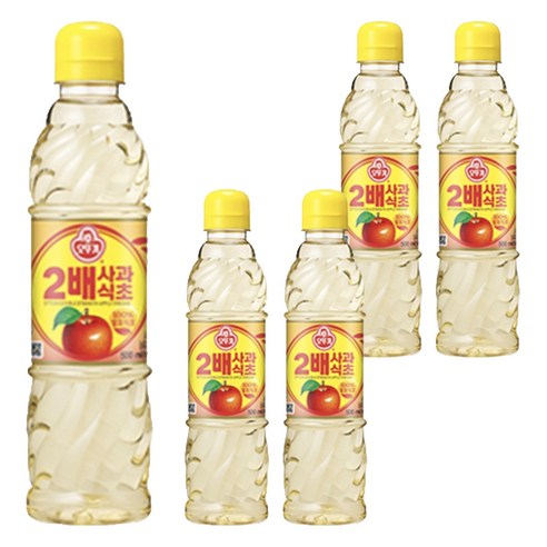 오뚜기 2배 사과식초, 500ml, 5개
