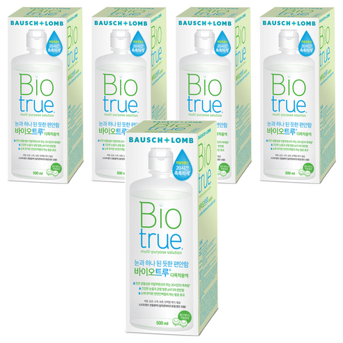 바이오트루 다목적용액 렌즈 세정액, 500ml, 5개