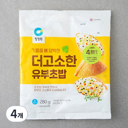 청정원 더 고소한 유부초밥, 280g, 4개