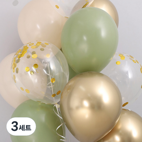 조이파티 천장풍선 4색 세트 컨페티, 혼합색상, 3세트
