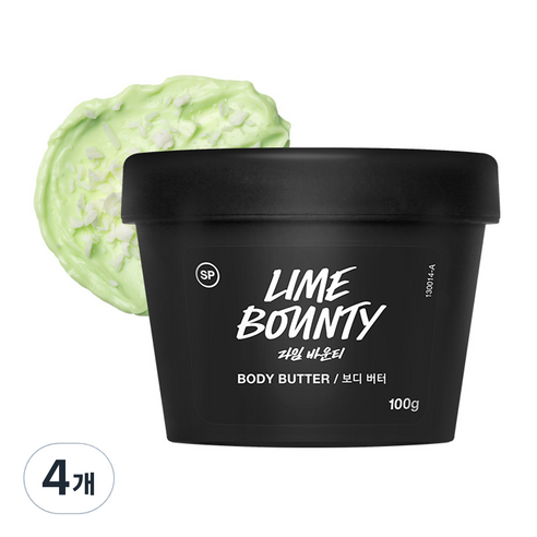 러쉬 라임 바운티 보디 버터, 100g, 4개