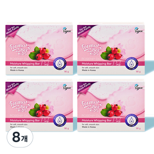 포멀비키즈 모이스처 휘핑바 핑크, 90g, 8개