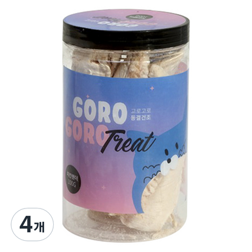 gorogoro 반려동물 동결건조 트릿, 100g, 4개, 치킨텐더