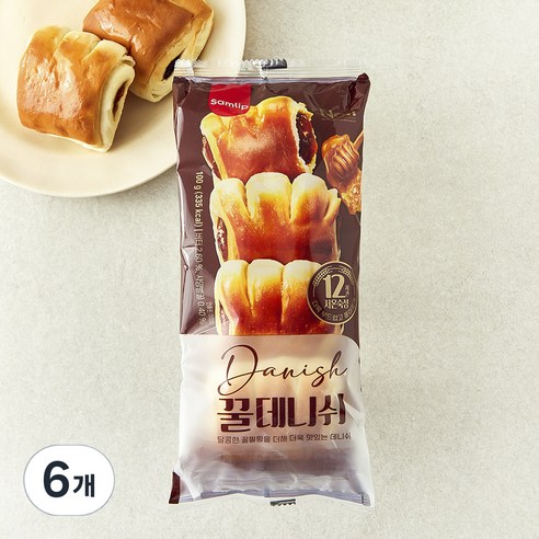 삼립 꿀데니쉬, 100g, 6개