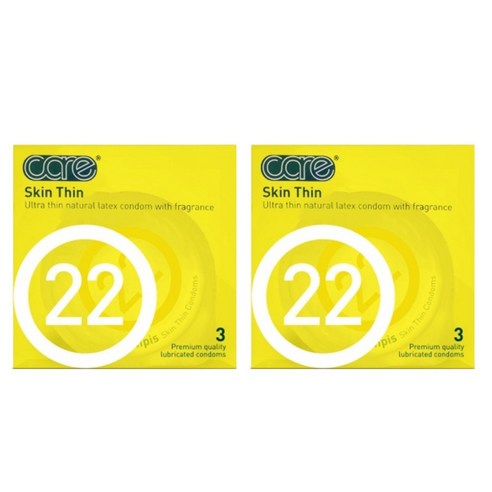 CARE 22 스킨씬 콘돔, 3개입, 2개