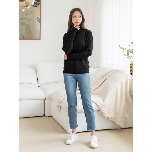 데일리룩에 편안함과 스타일을 더하는 캐럿 여성용 반목 니트