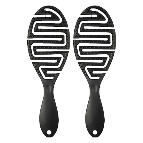 생활공식 볼륨 헤어브러쉬, 블랙, 2개