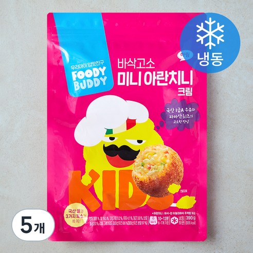푸디버디 미니 아란치니 크림 (냉동), 390g, 5개