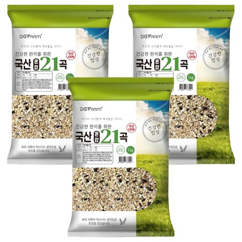 국산 혼합 21곡, 1kg, 3개