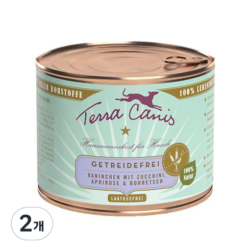 테라카니스 강아지 그레인프리 습식사료, 200g, 2개, 토끼