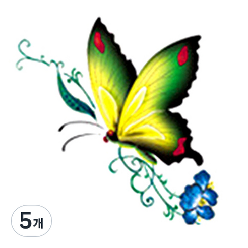 파티복닷컴 나비 웬디 타투 스티커, AC01, 5개