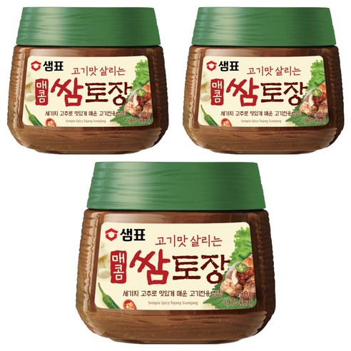 샘표 매콤 쌈토장, 450g, 3개