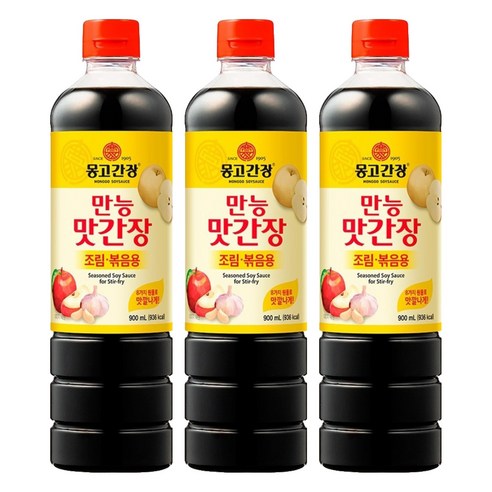 몽고간장 맛간장 조림 볶음용 만능간장, 900ml, 3개