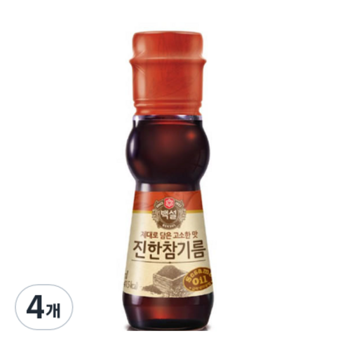 백설 진한참기름 병, 80ml, 4개