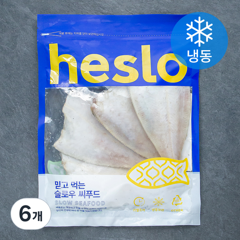 해슬로 손질가자미 (냉동), 500g, 6개