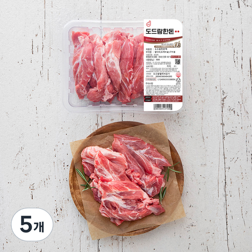 도드람한돈 도깨비살 구이용 (냉장), 600g, 5개