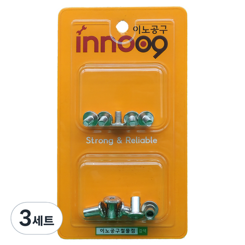이노공구 가구용 조립볼트 5p + 너트 5p 세트 NIT800, 3세트